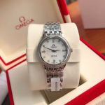 Omega De Ville 27.4MM Cal.1376 6 Real Diamonds Lady Silver Case Watch